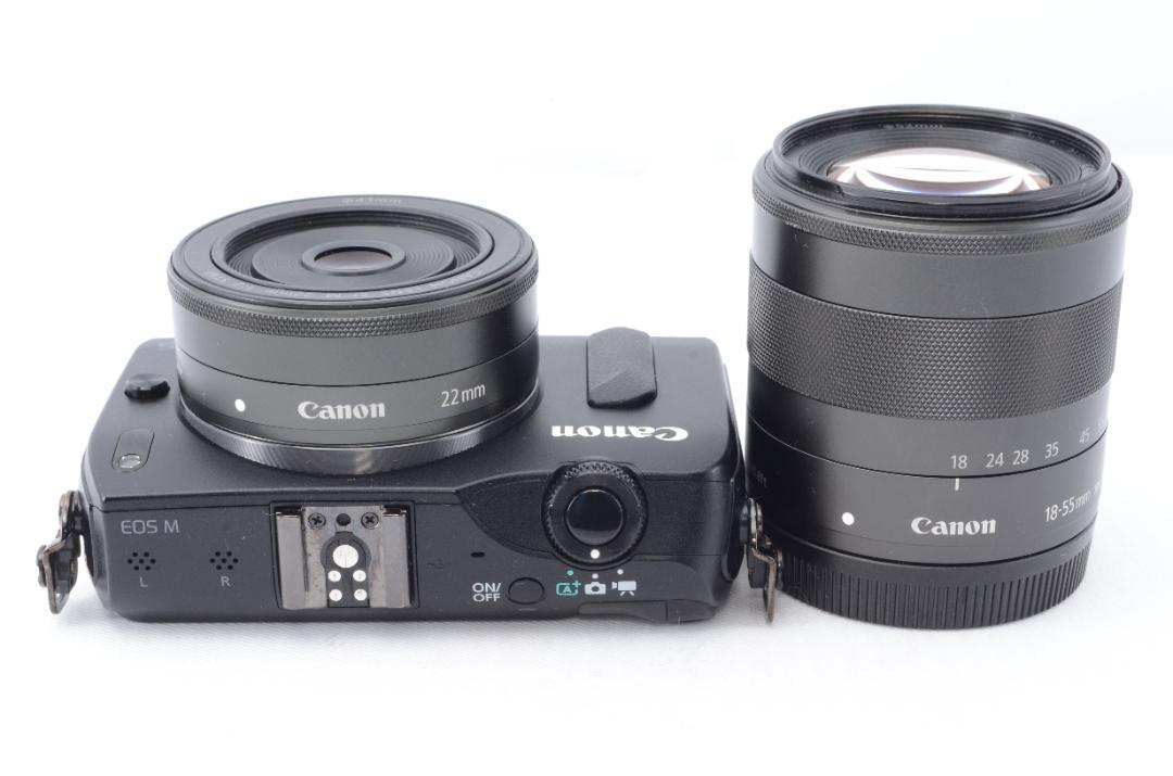 Canon EOS M ダブルレンズキット ブラック ミラーレス一眼カメラ