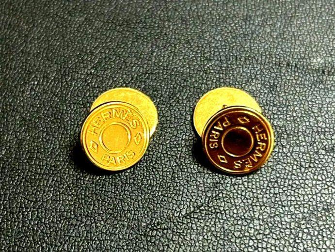 HERMES エルメス セリエ ゴールド カフリンクス