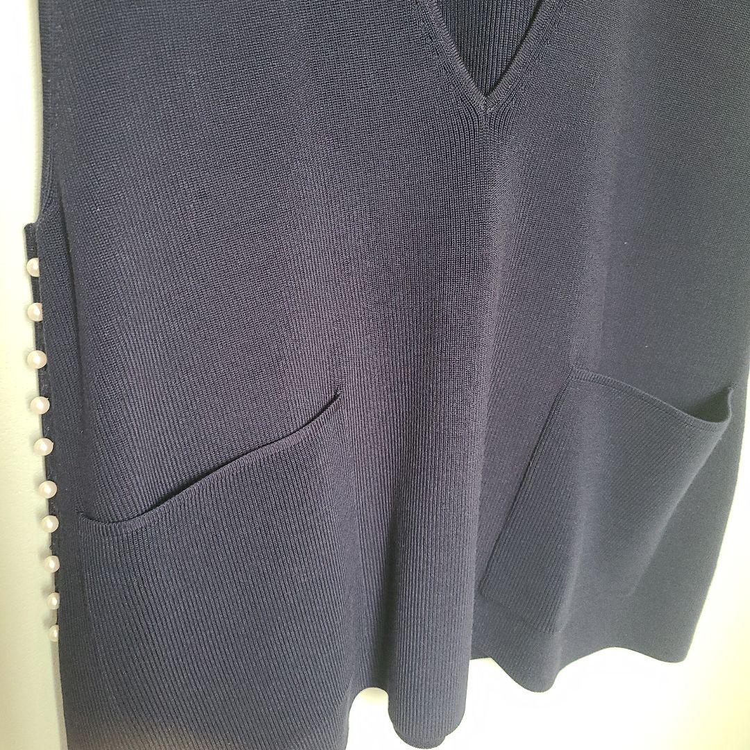 【未使用】Ballsey ネイビー Vネック　ベスト　トゥモローランド　パール