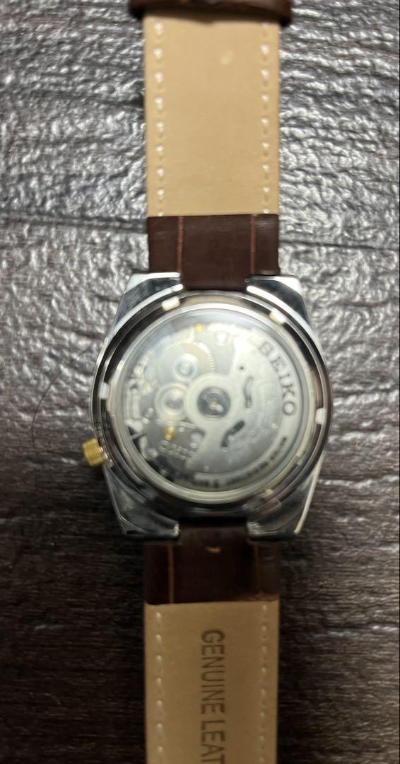 SEIKO セイコー5自動巻き時計 シルバー/ゴールド5気圧防水
