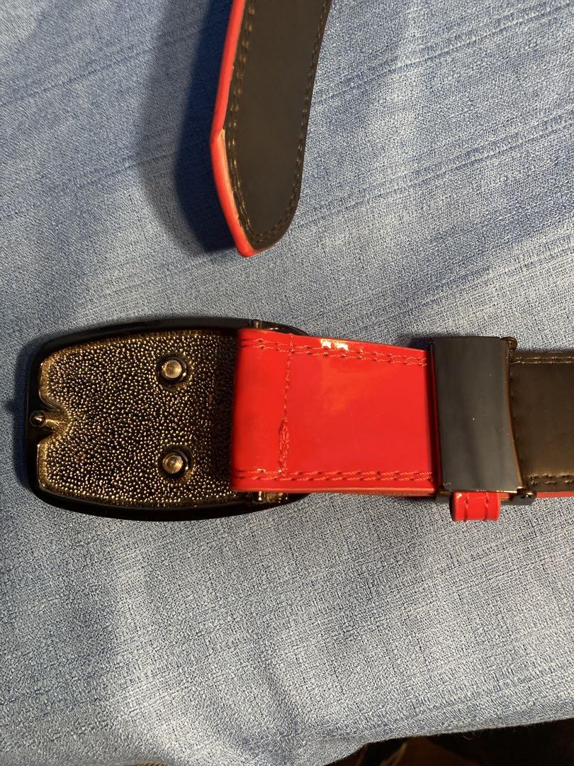 【美品】Takeo Kikuchi ゴルフ　スカルデザイン　ベルト　レッド