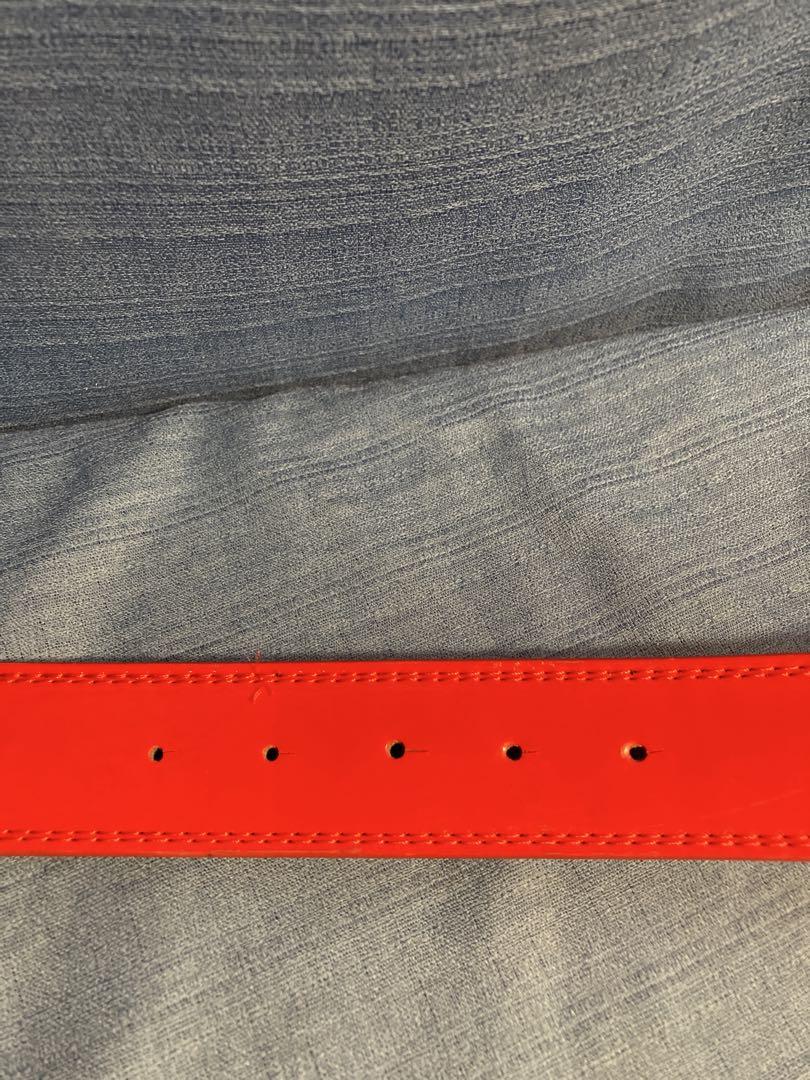 【美品】Takeo Kikuchi ゴルフ　スカルデザイン　ベルト　レッド