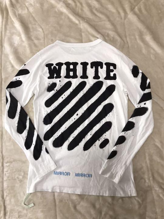 Off-White スプレーロゴ 長袖Tシャツ ハイブランド