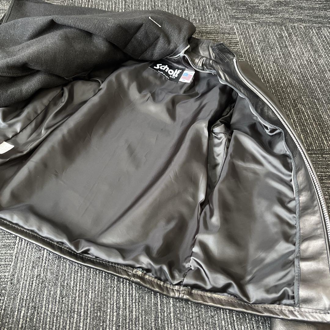 美品❗️SCHOTT/ショット レザージャケット ライダース 本革 ブラック　38