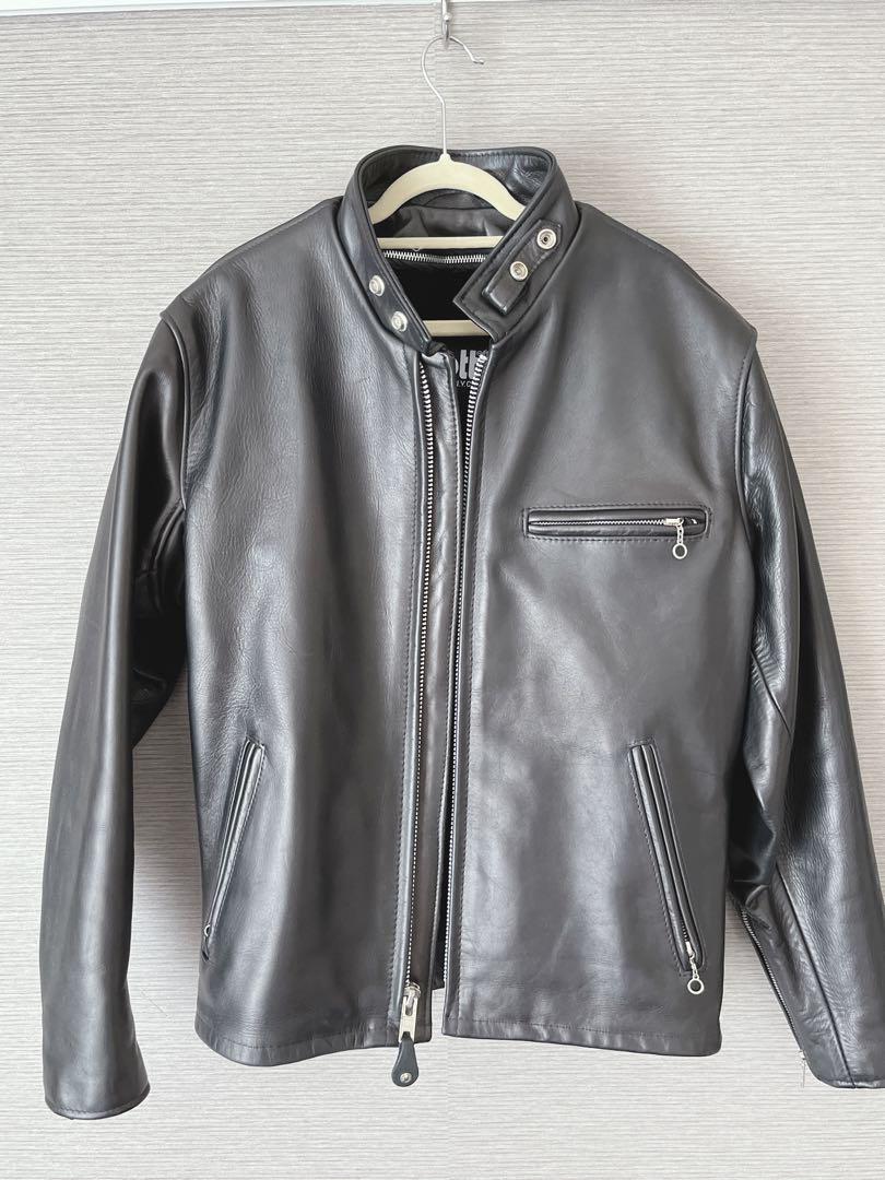 美品❗️SCHOTT/ショット レザージャケット ライダース 本革 ブラック　38