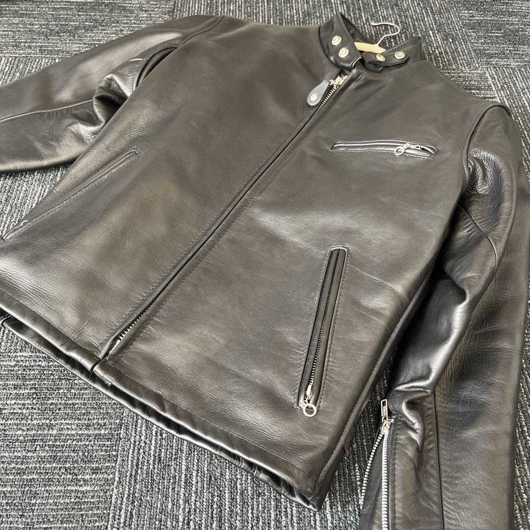 美品❗️SCHOTT/ショット レザージャケット ライダース 本革 ブラック　38