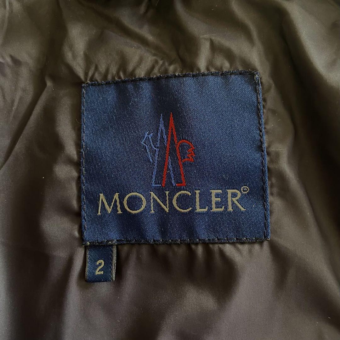 古着 レア MONCLER モンクレール ピンストライプ ウール 青タグ パリス