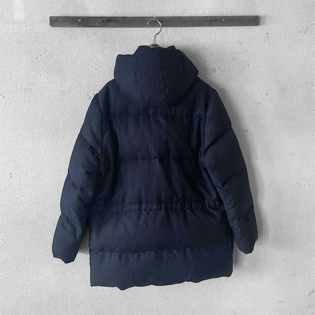 古着 レア MONCLER モンクレール ピンストライプ ウール 青タグ パリス