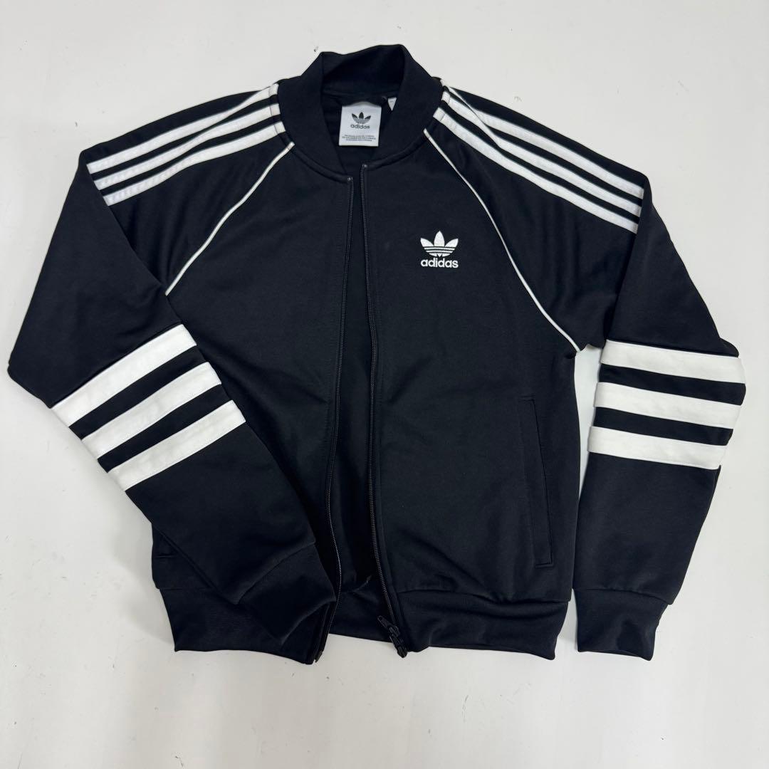 adidas 黒 トラックジャケット ジャージ