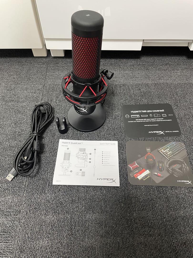 HyperX QuadCast - USBマイク　レッドライティング