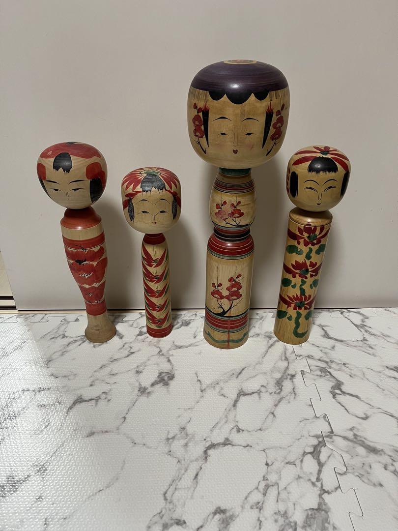 木製こけし伝統　民芸品 日本人形 置物　里見正雄工芸品 在銘 郷土玩具本多信夫