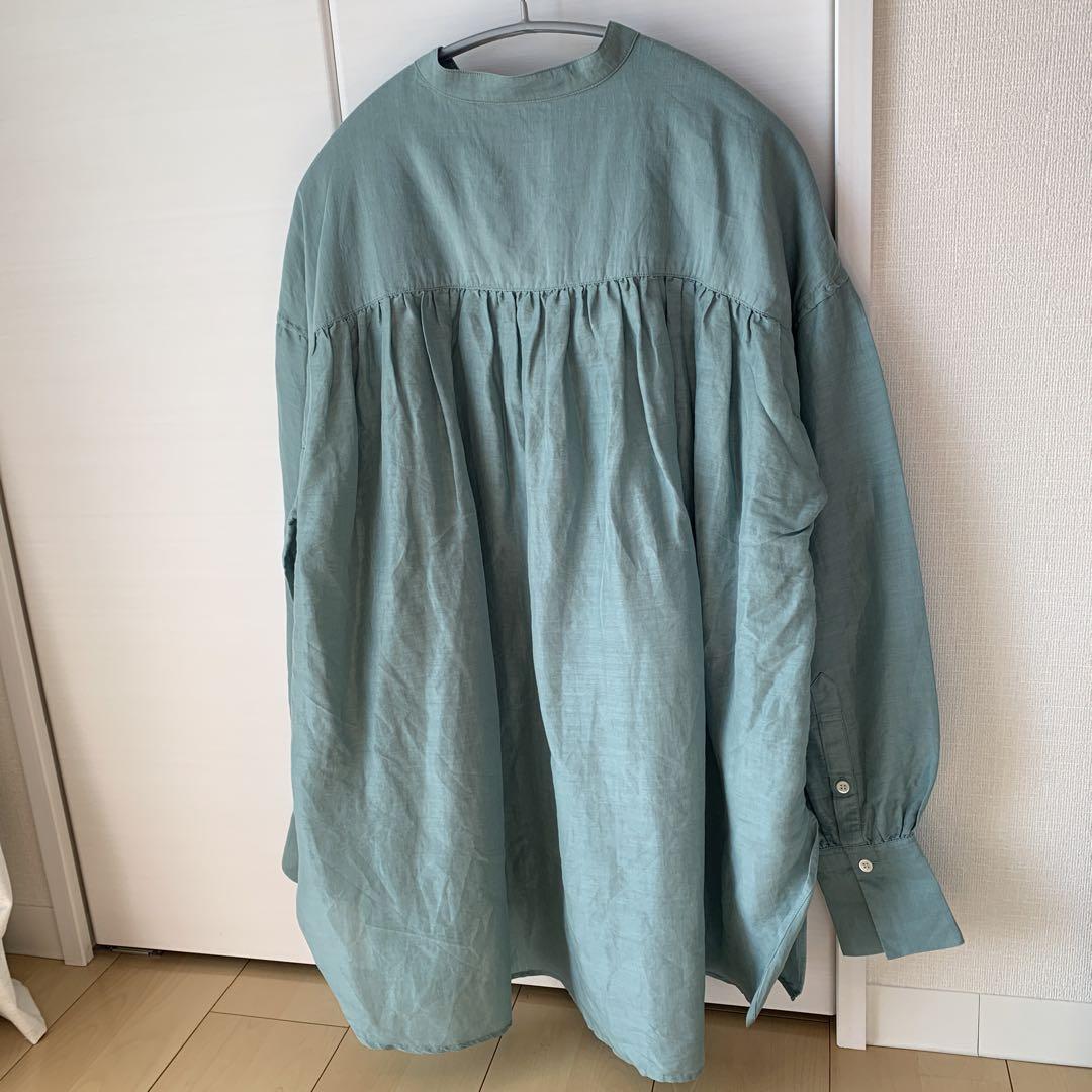 IENA ラミーリヨセルバックギャザーシャツ　グリーン　38 新品 2023 / 未使用 / IENA / ラミーリヨセルバックギャザーシャツ