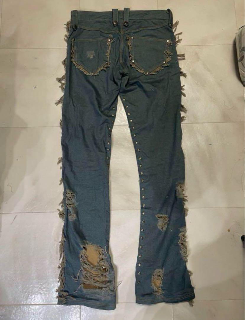 パンツ ginzi damage denim