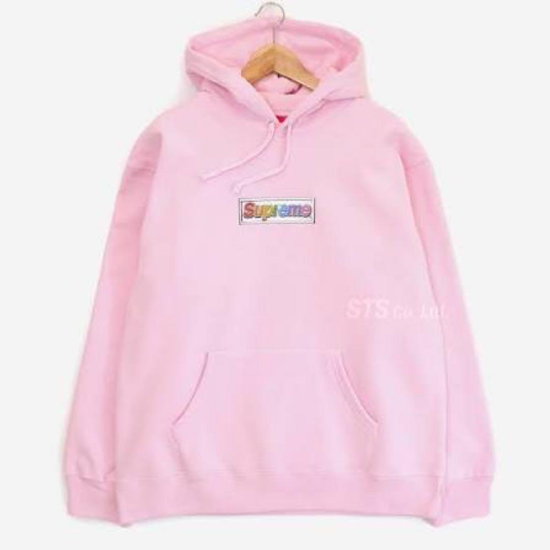 Supreme ピンク ブリングボックスロゴ Lサイズ