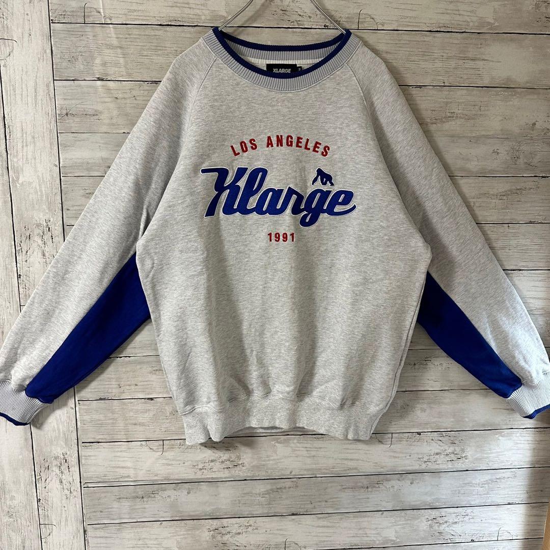 激安先着 【即完品】XLARGE センターロゴ 刺繍ロゴ スウェット