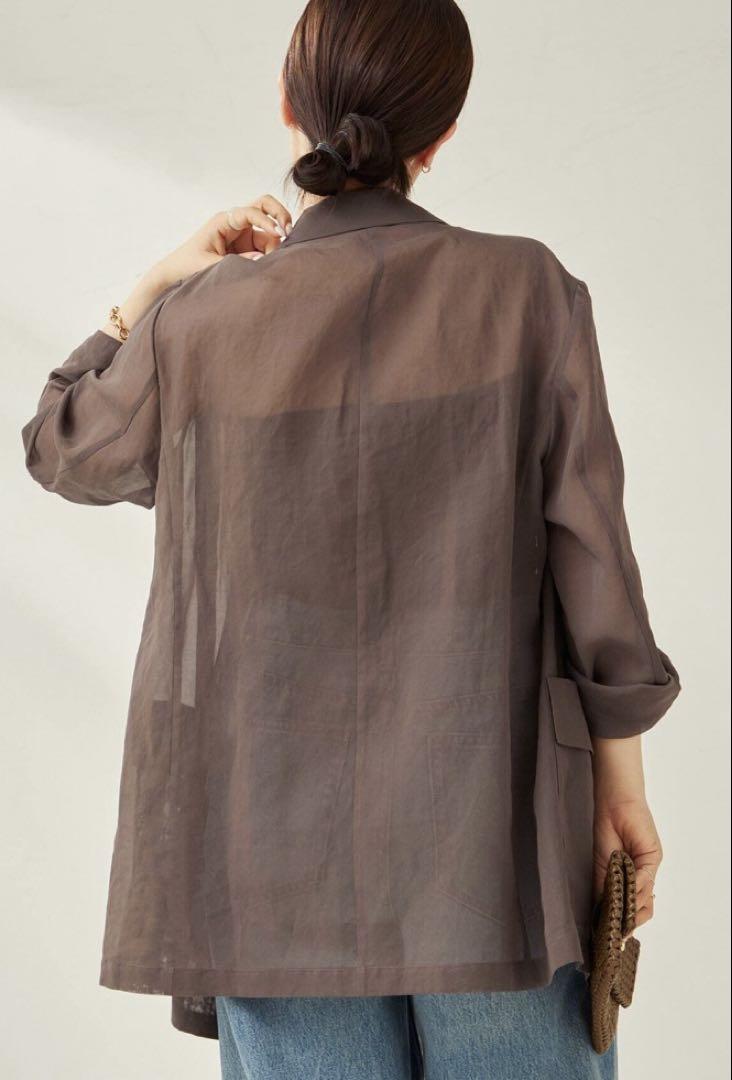 新品】38サイズ Plage SHEER ジャケット(ブラウン) - メルカリ