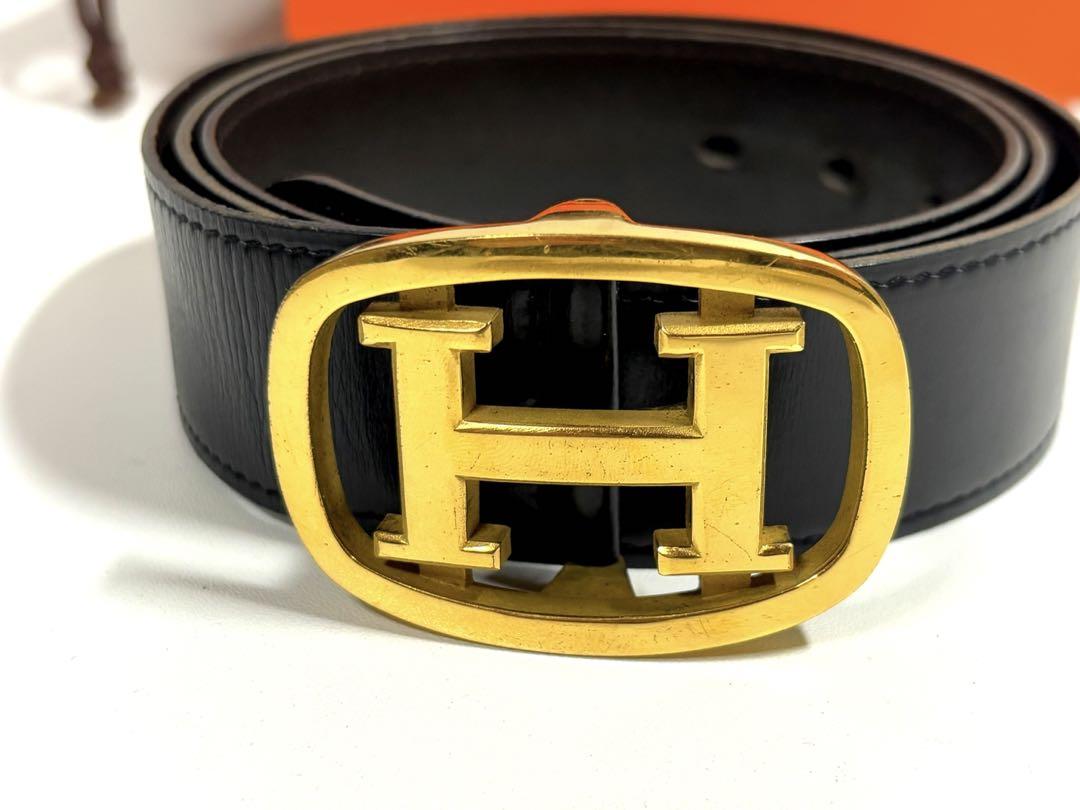 エルメス コンスタンス H レザー ベルト エルメス HERMES H ベルト ブラックブラウン レザー コンスタンス