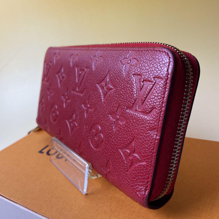 レディース LOUIS 赤 長財布 アンプラント ヴィトン l0IXn-m36638301712 VUITTON 美品 新型 ㊓プロフィー