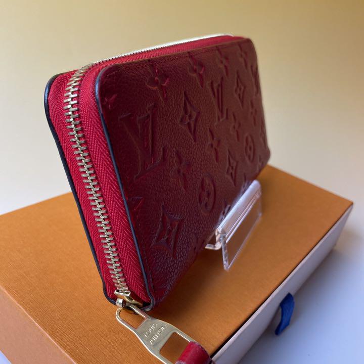 レディース LOUIS 赤 長財布 アンプラント ヴィトン l0IXn-m36638301712 VUITTON 美品 新型 ㊓プロフィー