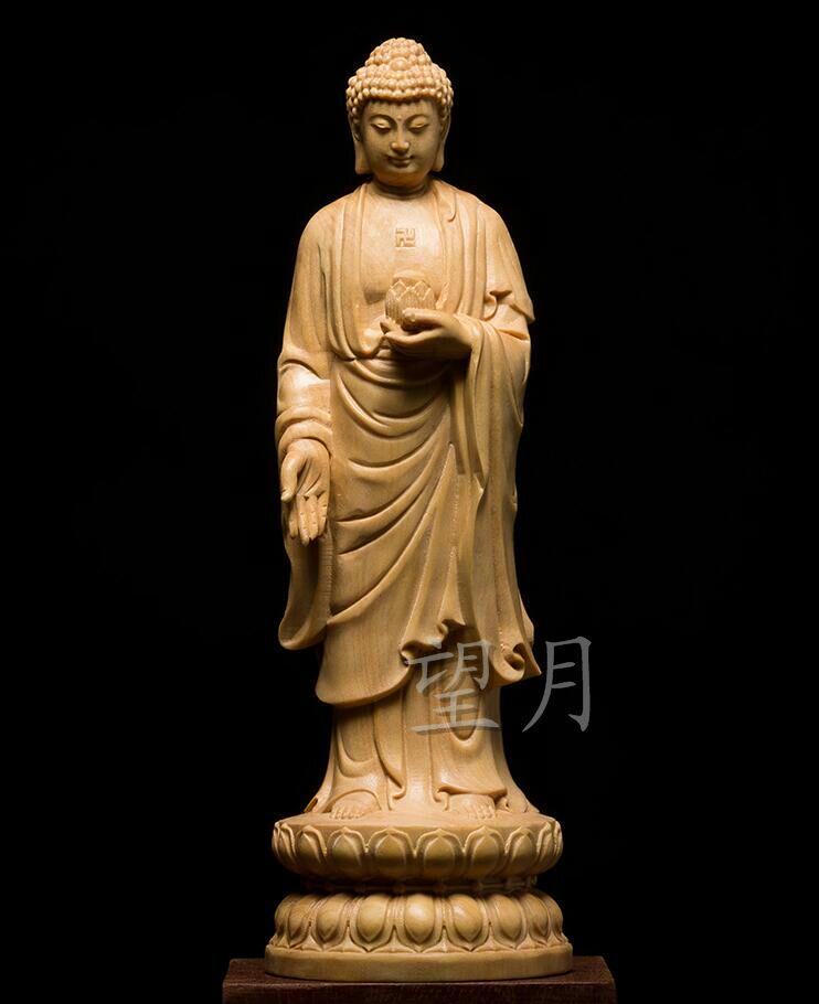 イエロー系春のコレクション 新作 阿弥陀仏 特上彫 木工細工 仏教工芸 安い大人気 江戸~明治時代 木彫り金箔 厨子 阿弥陀如来造像 仏像 仏教古美術 彫刻/オブジェクト