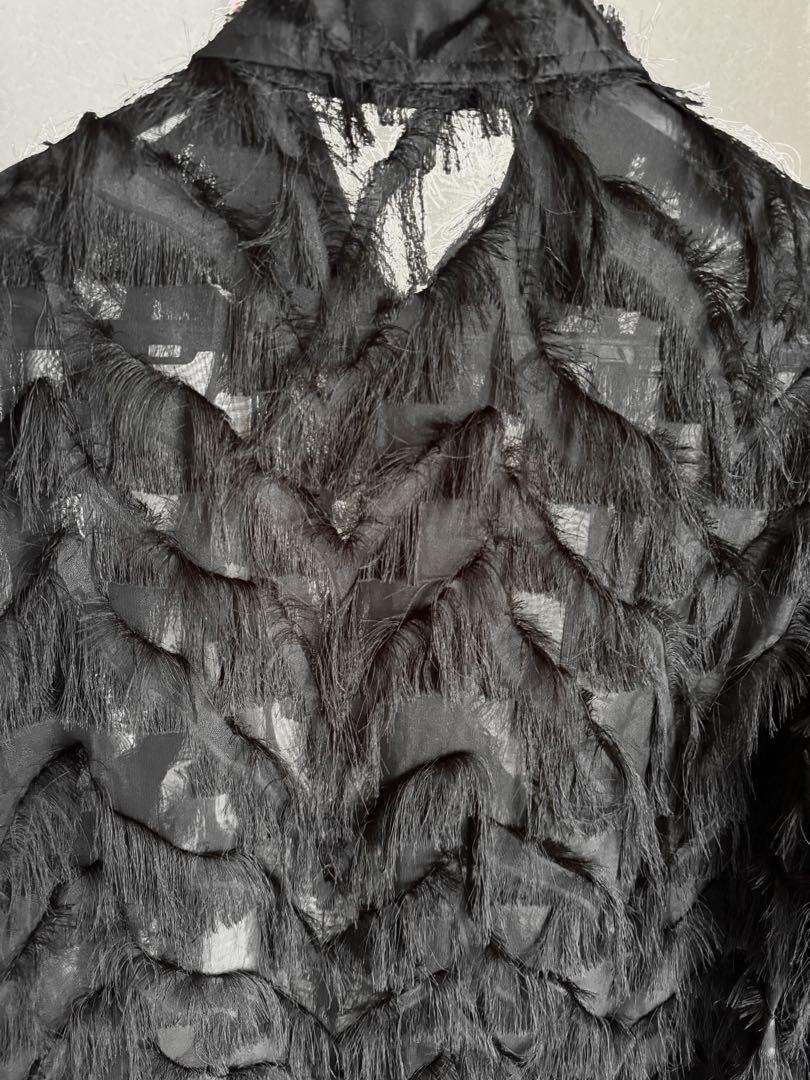 fur shirt y2k グランジ　モード