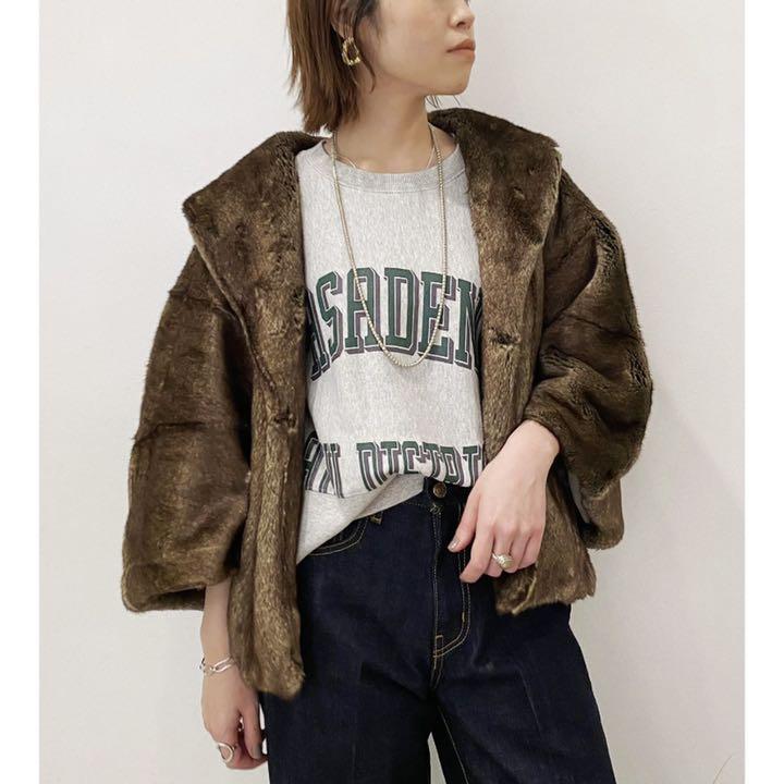 フェイク ファー ポンチョ