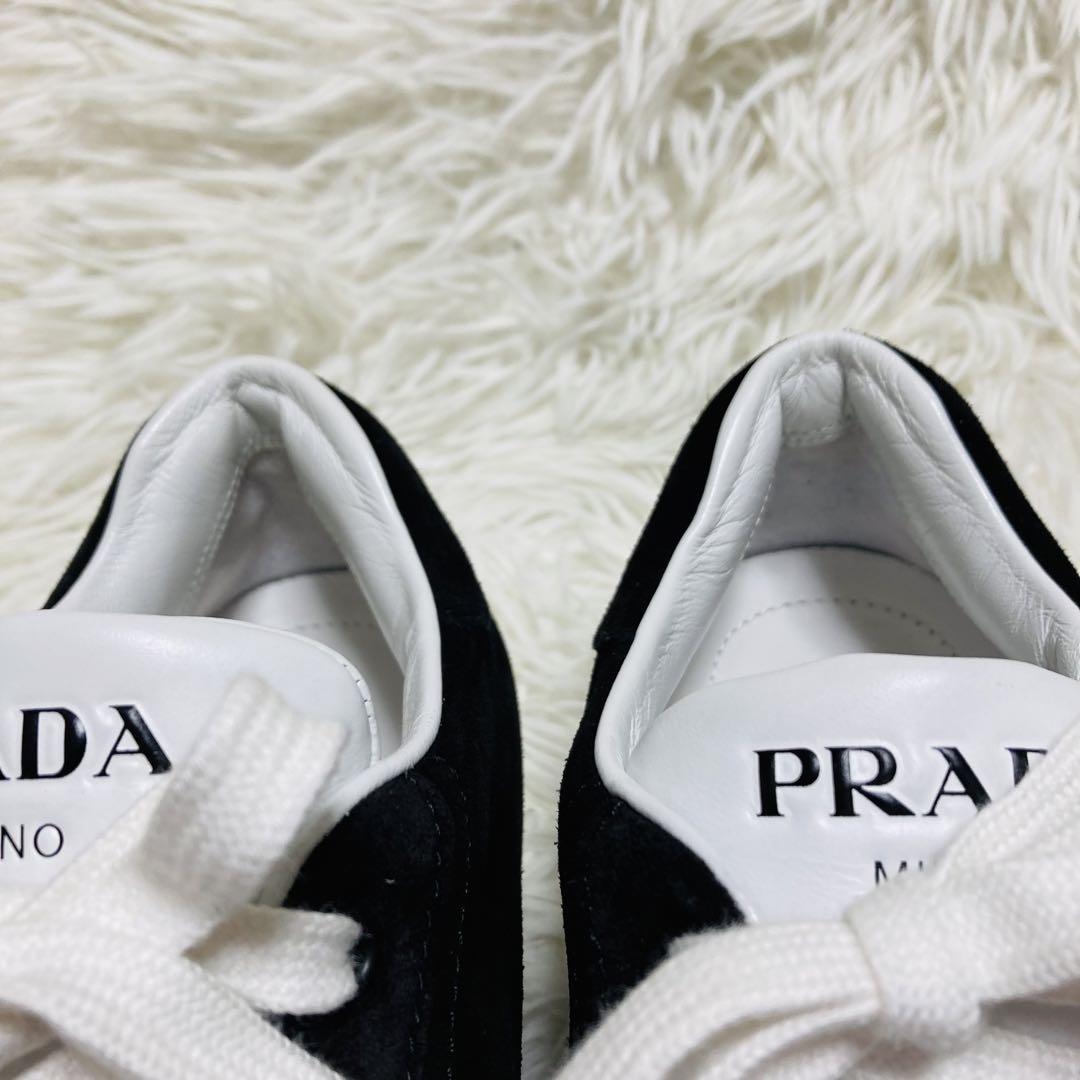 PRADプラダ スエード ブラック スニーカー 38 ユニセックス 画像6