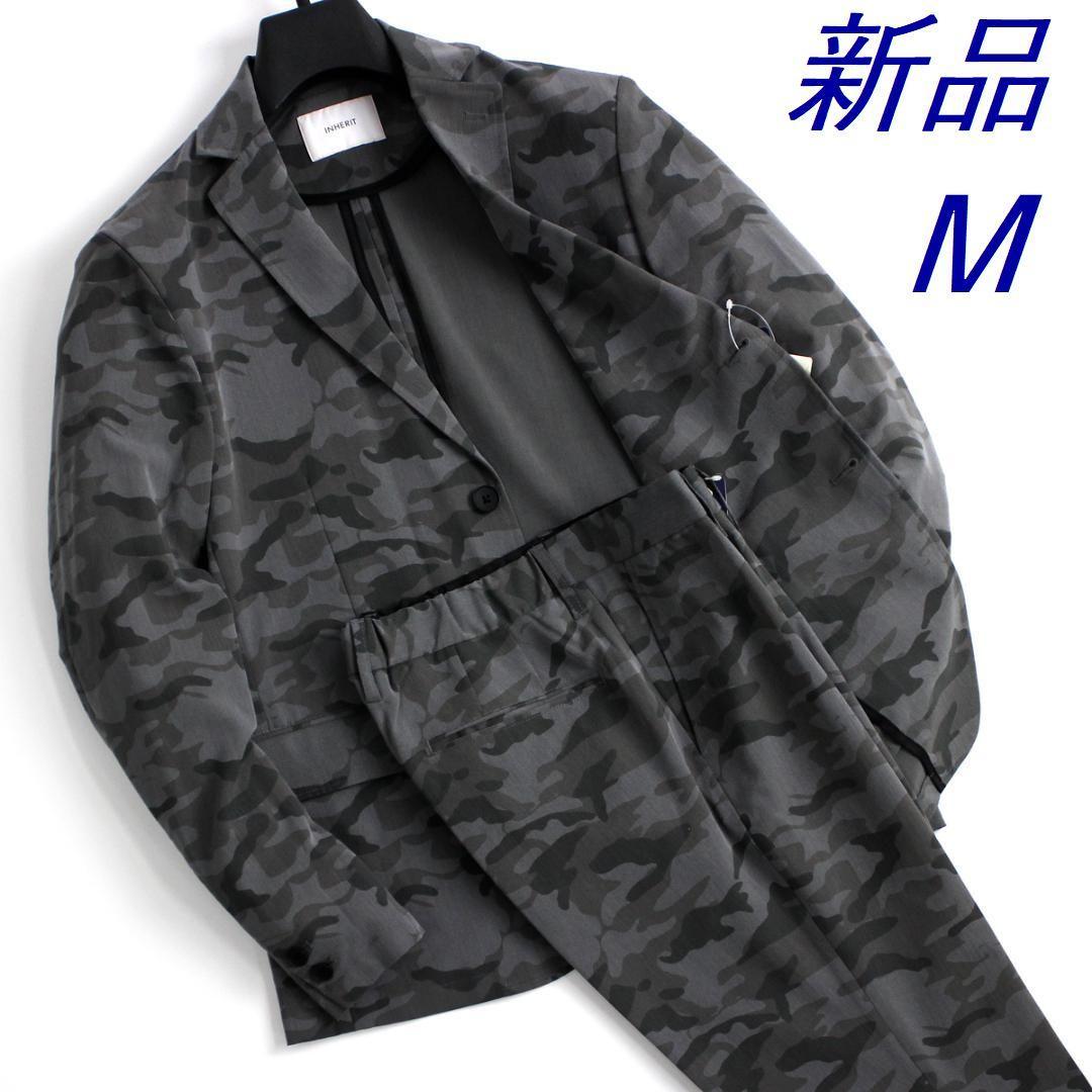 C新品 INHERIT ストレッチ カモ柄 セットアップ M