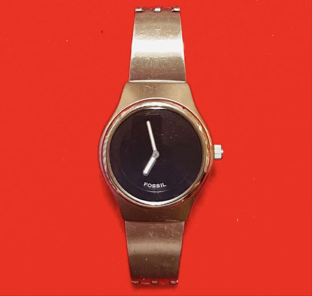 FOSSIL BIGTIC JR-7845 腕時計 黒　デジアナ　ジャンク品扱い