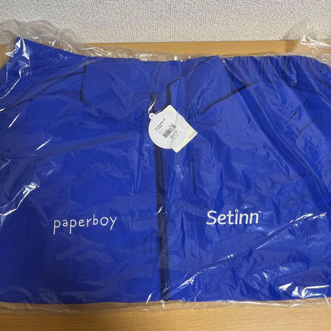 新品 paperboy ＆ Setinn セットアップ 青 XL