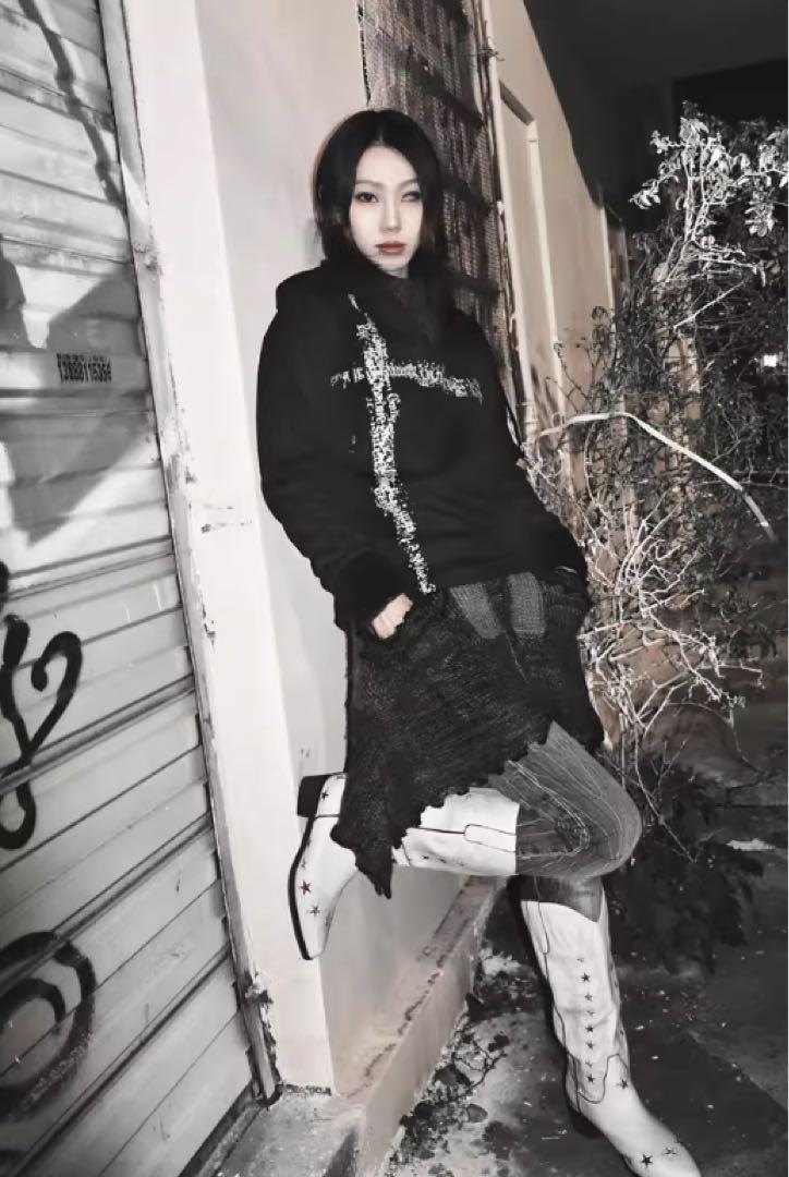 パリコレクション cut archive off メルカリ - y2kフーディー00s hoodie skull トップス
