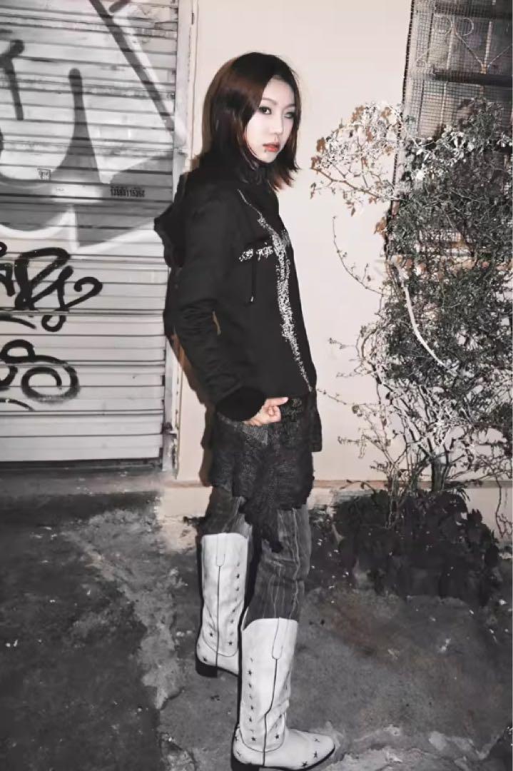 archive cut off skull hoodie y2kフーディー00s - メルカリ