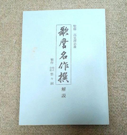 歌麿名作撰　監修高見澤忠雄　発行所　悠々洞出版