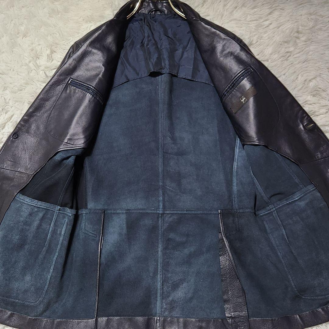 極美品✨Z Zegna ゼニア レザー テーラードジャケット 本革 ラムレザー 画像6