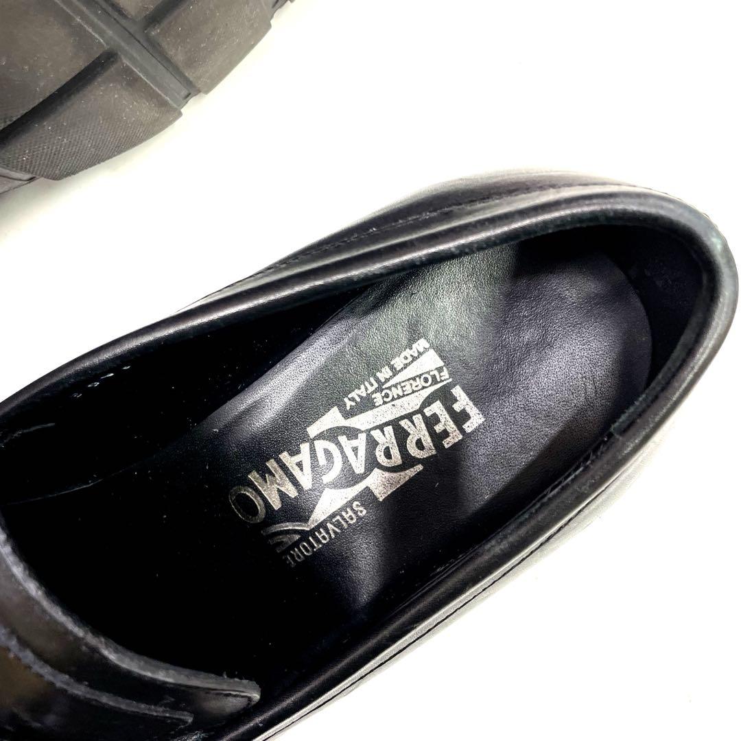 ☆美品☆ferragamoフェラガモ　ブラックビットローファー　6 1/2