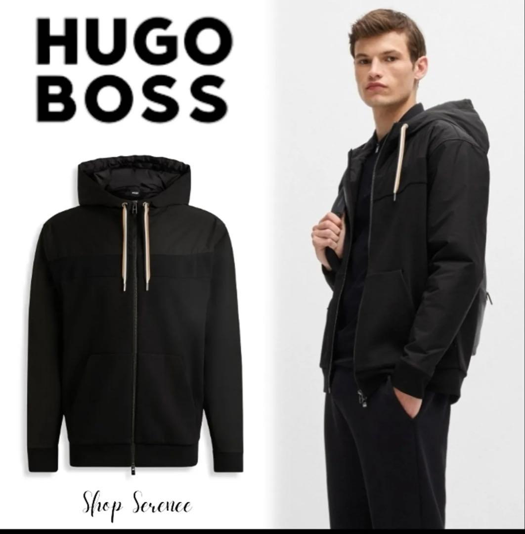 BOSS ボス コットンブレンド ジップアップフーディS・Hugo Boss
