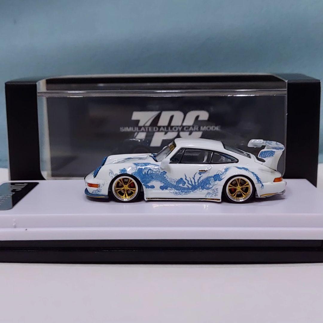 1/64 蛍光塗料　Porsche 911 RWD 精密ミニカー　金メッキ
