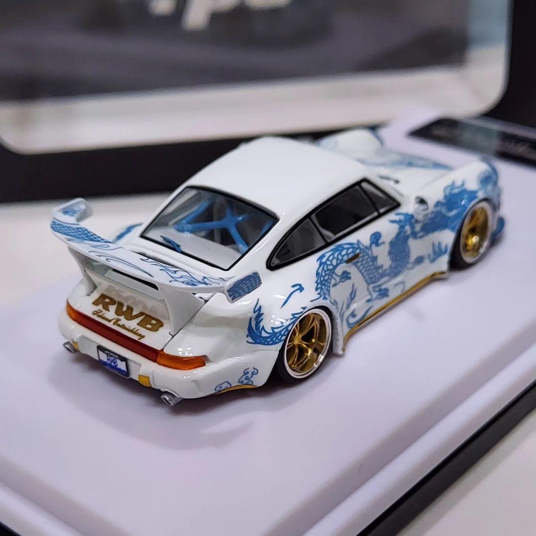 1/64 蛍光塗料　Porsche 911 RWD 精密ミニカー　金メッキ
