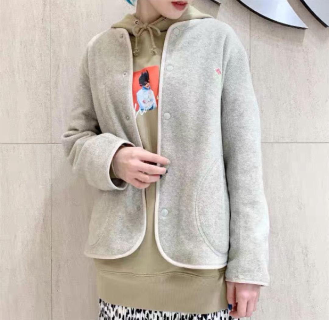 DANTON ダントン フリースノーカラーカーディガン ジャケット