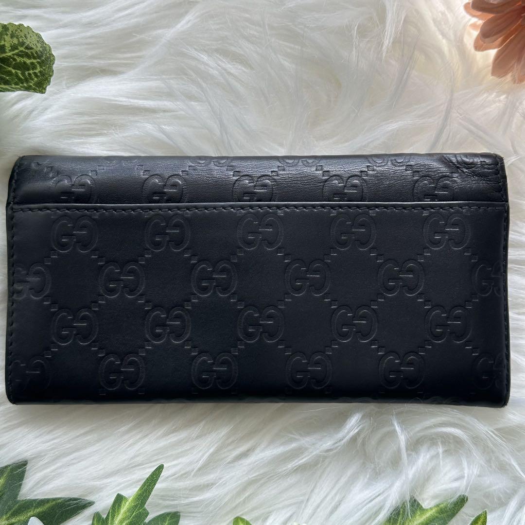 soso  GUCCI シマ 長財布 GG総柄 型押しインターロッキング