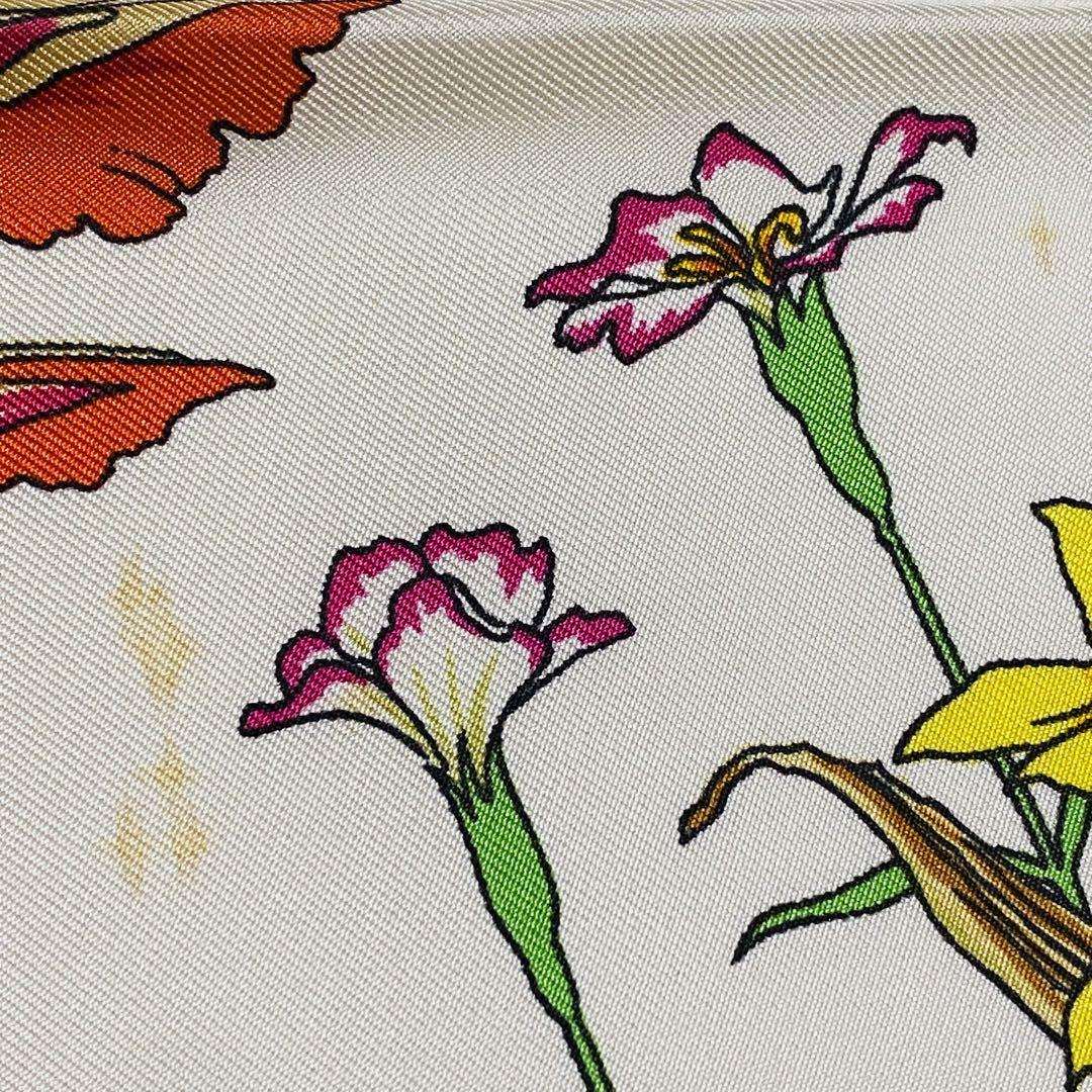 ☆GUCCI☆ スカーフ 大判 花柄 インターロッキング シルク ブルー