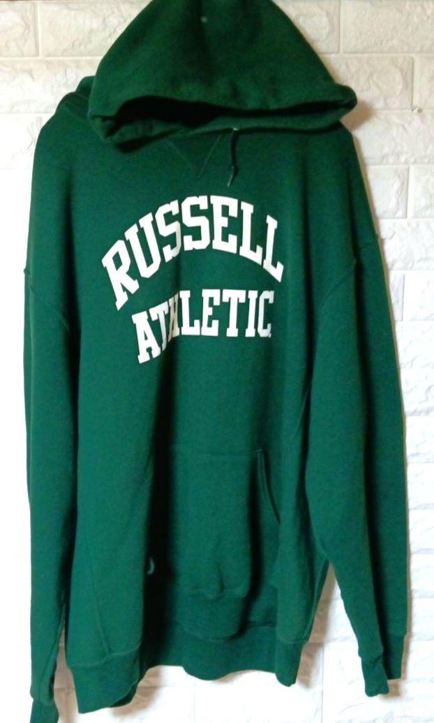 RUSSELL ATHLETIC ダークグリーン 裏起毛　パーカーXXL
