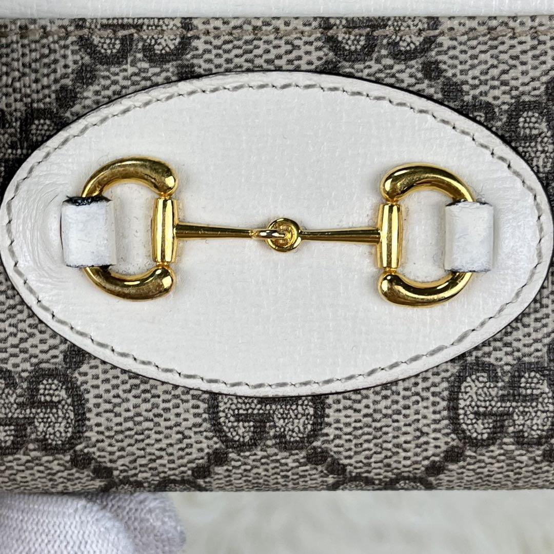 極美品　GUCCI　グッチ　GGスプリーム　コインケース　小銭入れ　アクセサリー 極美品】GUCCI コインケース GGスプリーム ホースビット 箱