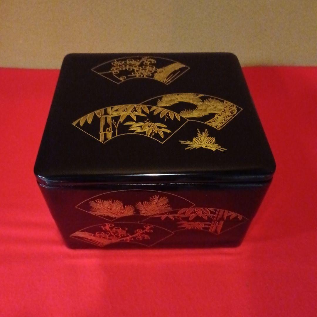 金色装飾の二段式重箱☆未使用☆