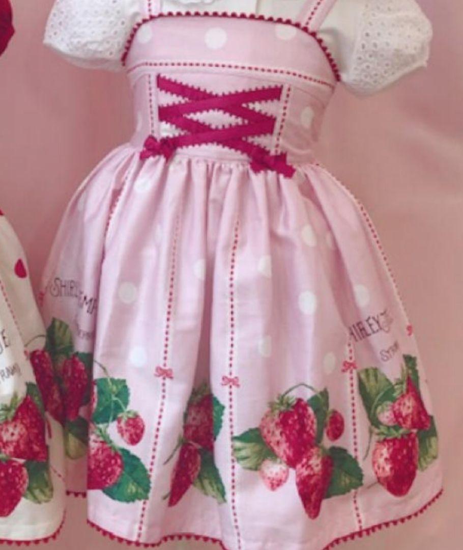 希少 ShirleyTemple シャーリーテンプル 110 いちご ワンピース