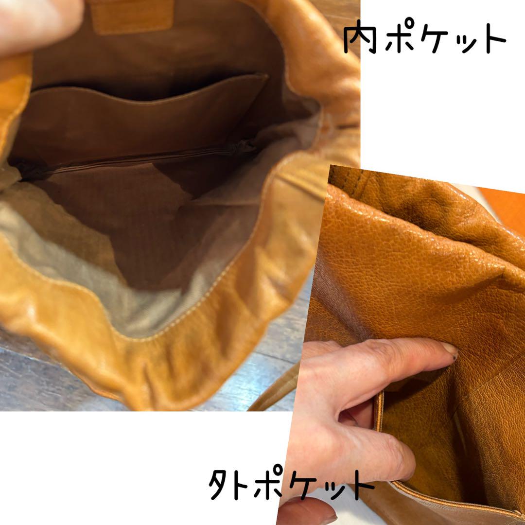 genten ゲンテン バークポシェット ショルダーバッグ 巾着