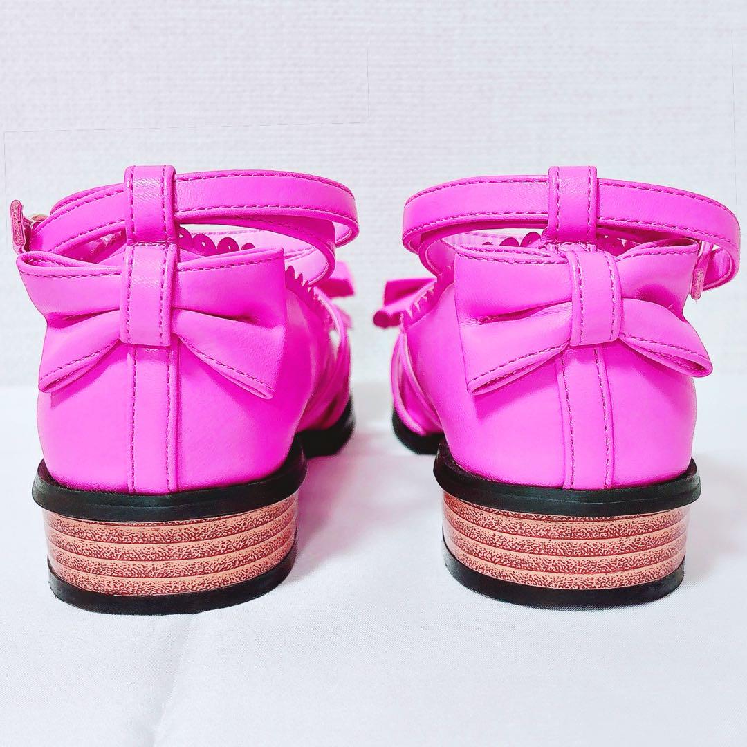 Tea Party Shoes 濃ピンク ピンク Sサイズ 茶会靴