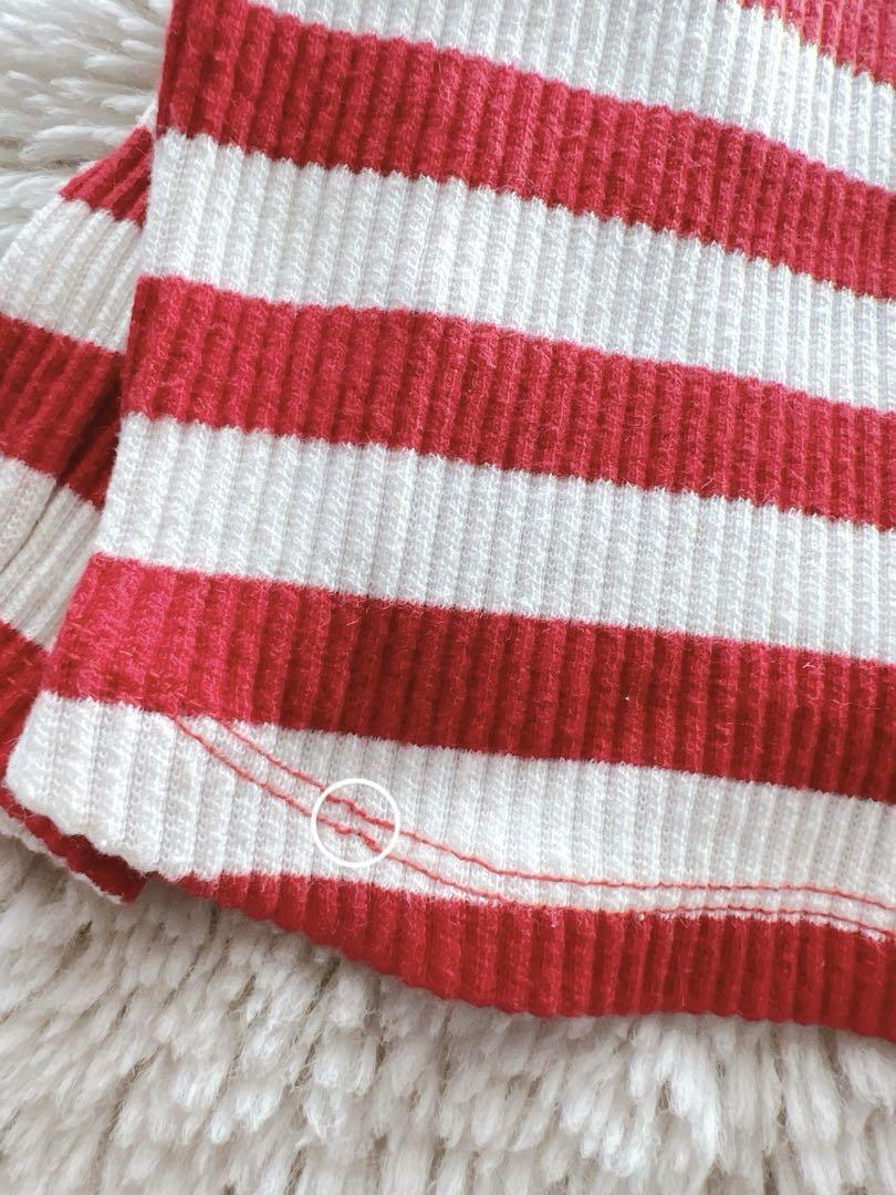 美品❣️Atelier GG ボーダータートル レッド2ハーフ②