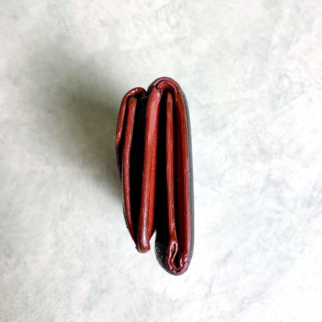 miumiu マドラス ラブレター 三つ折り財布 ブラック ハート　ロゴ金具