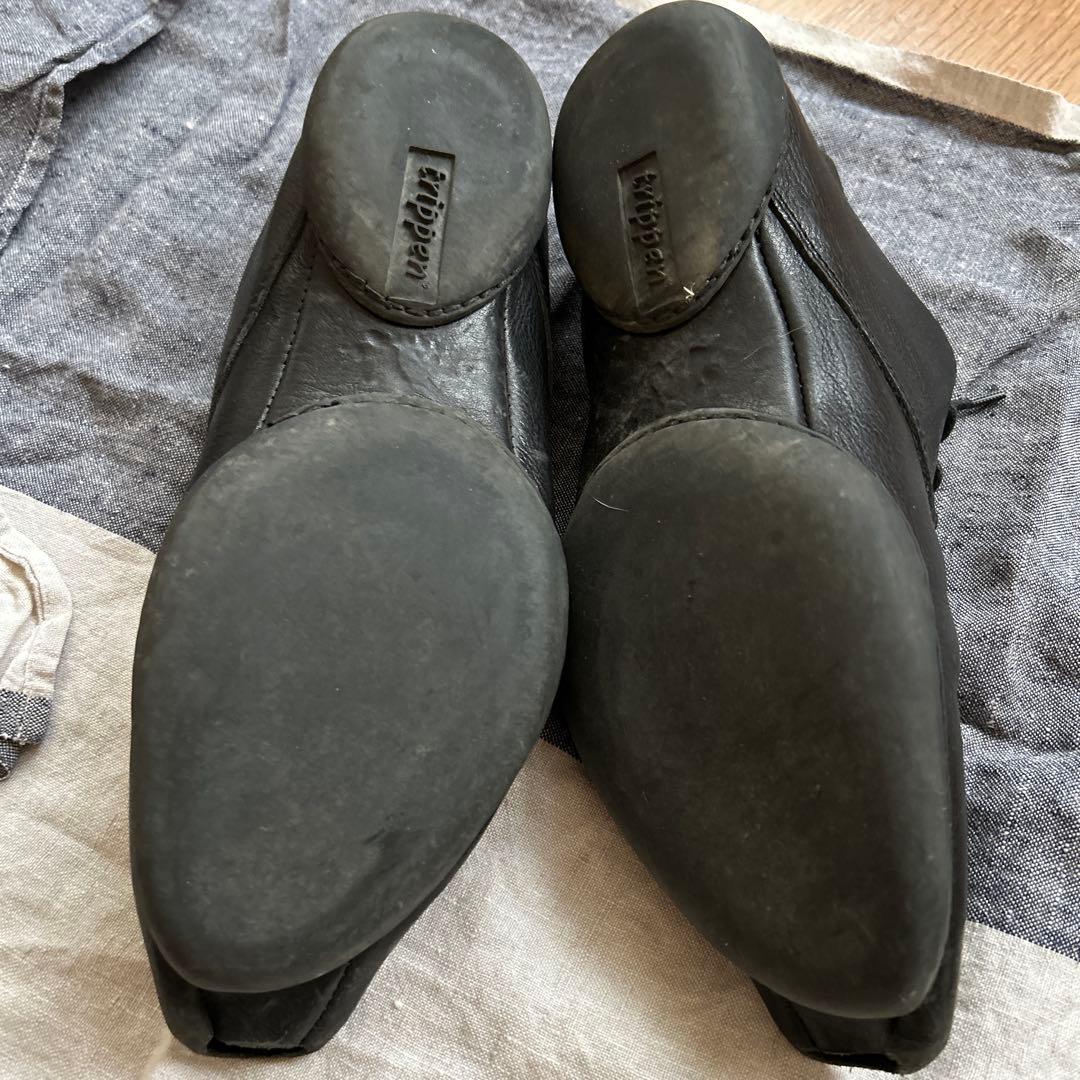 トリッペン　レースアップ 黒革靴　38サイズ